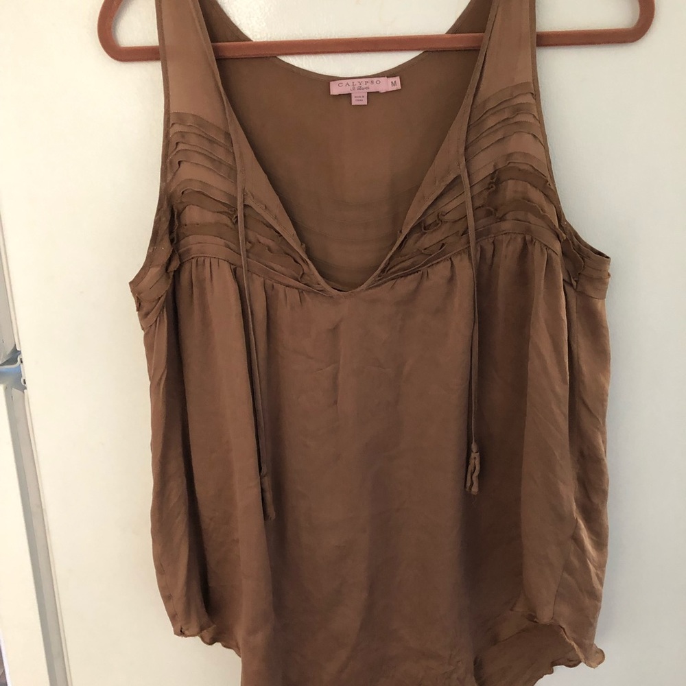 Calypso st Barth’s 100% silk tank top.